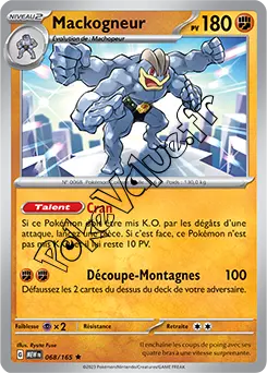 Carte Pokémon Mackogneur  n°068 de la série 151