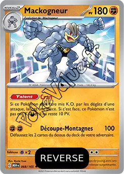 Carte Pokémon Mackogneur  Reverse n°068 de la série 151