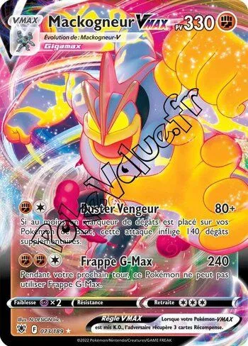 Carte Pokémon Mackogneur VMAX  n°073 de la série Astres Radieux