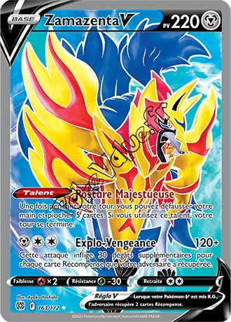 Carte Pokémon Zamazenta V  n°163 de la série Stars Étincelantes