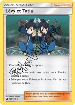 Carte Pokémon Lévy et Tatia n°148a de la série Tempête Céleste