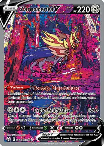 Carte Pokémon Zamazenta V  n°GG54 de la série Zénith Suprême