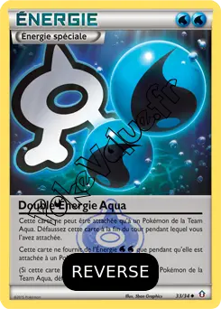 Carte Pokémon Double Aqua Energy Reverse n°33 de la série Double Danger