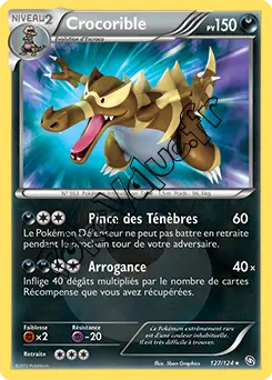 Carte Pokémon Crocorible n°127 de la série Dragons Exaltés