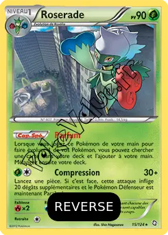 Carte Pokémon Roserade  Reverse n°15 de la série Dragons Exaltés