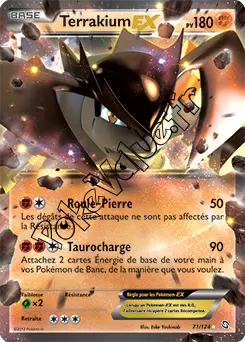 Carte Pokémon Terrakium EX n°71 de la série Dragons Exaltés