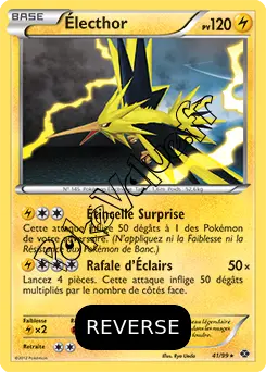 Carte Pokémon Électhor Reverse n°41 de la série Destinées Futures