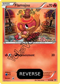 Carte Pokémon Flamajou Reverse n°15 de la série Destinées Futures
