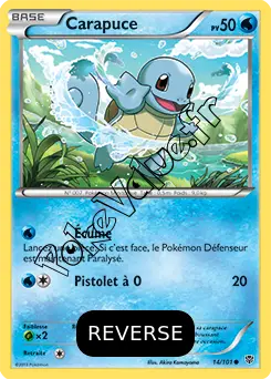 Carte Pokémon Carapuce Reverse n°14 de la série Explosion Plasma