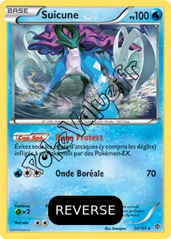 Carte Pokémon Suicune  Reverse n°20 de la série Explosion Plasma
