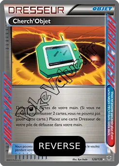 Carte Pokémon Cherch’Objet Reverse n°128 de la série Tempête Plasma