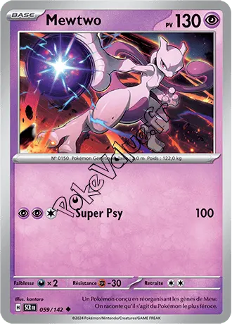 Carte Pokémon Mewtwo  n°059 de la série Couronne Stellaire
