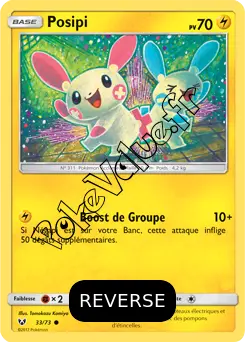 Carte Pokémon Posipi Reverse n°33 de la série Légendes Brillantes