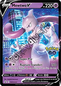 Carte Pokémon Mewtwo V  n°223 de la série Promo SWSH