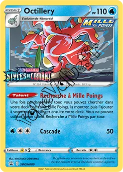 Carte Pokémon Octillery  n°089 de la série Promo SWSH